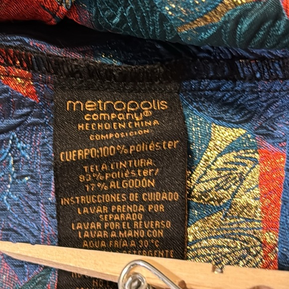 Floral Patterned Skirt - Multicolor size 9 gold accents lightweight unique - Picture 9 of 9